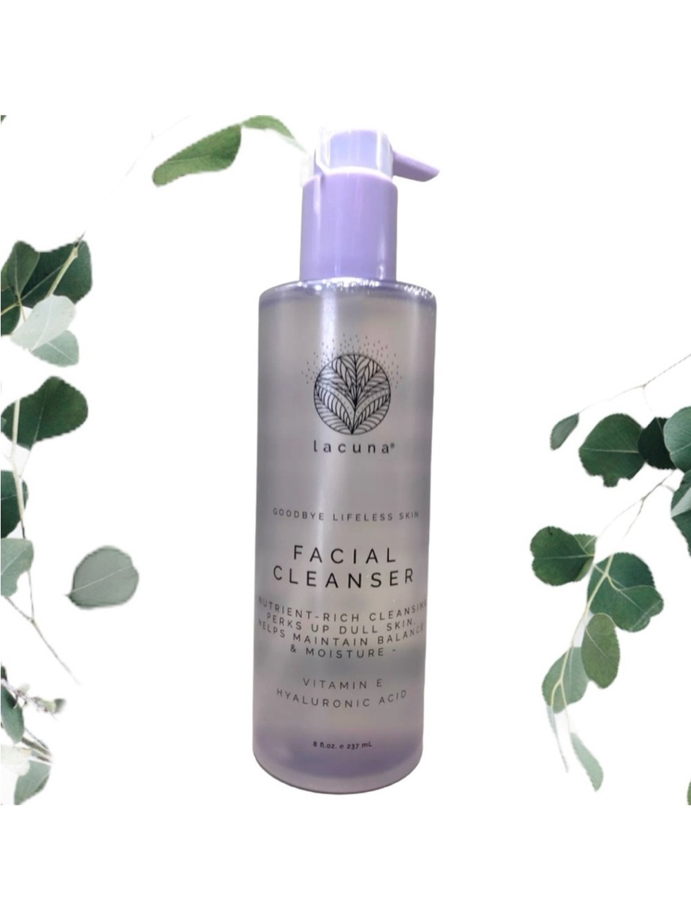 Lacuna FACIAL CLEANSER with Vitamin E & Hyaluronic
Acid 8 oz. PC